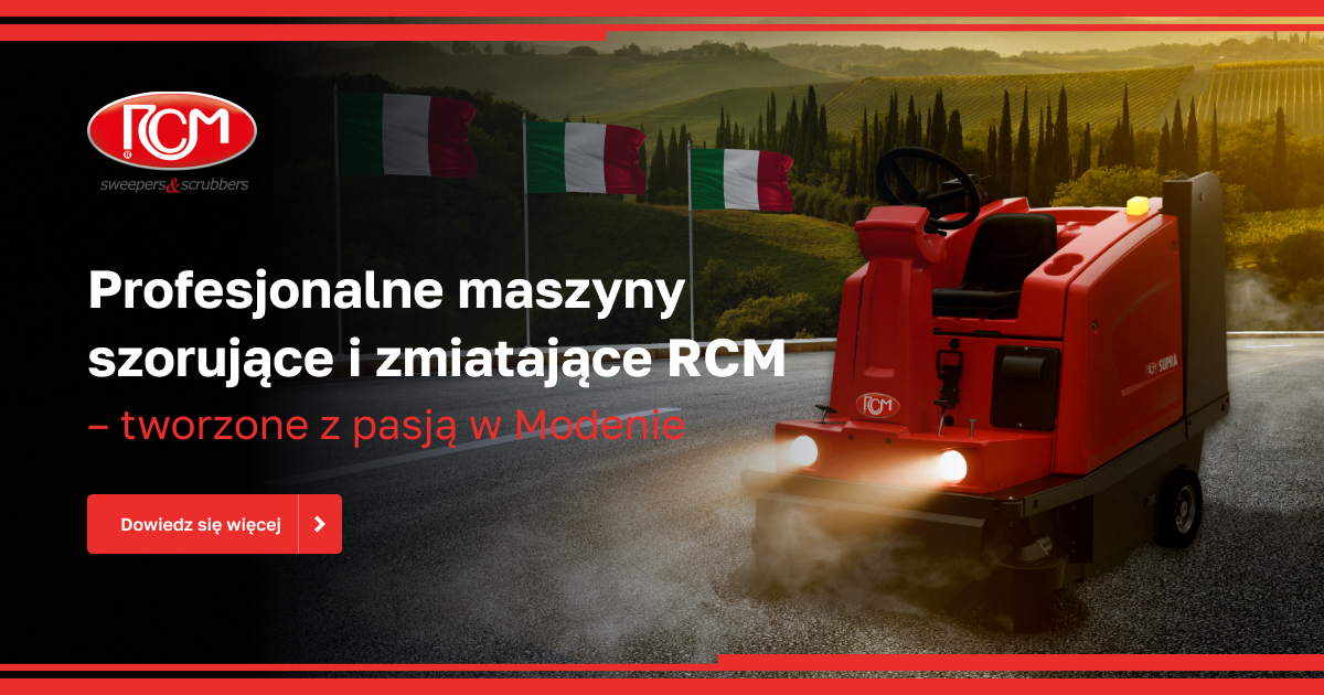 Profesjonalne szorowarki i zamiatarki RCM